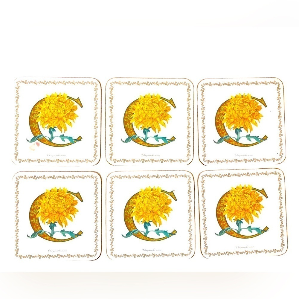 Pimpernel Floral Alphabet
Coasters Letter C
Chrysanthemum England set of 6